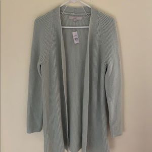 Loft open green cardigan